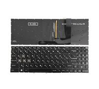 X psblty Teclado for portátil MSI con distribución RU/US, Compatible con MS-15H1/15H2/15K1/15HK/17S1/1585/1583, Cyborg 15 A12V/A13V/A13U/A13VF y Cyborg 15 AI A1V.(Blue Backlight RU)