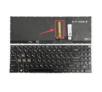 X psblty Teclado for portátil MSI con distribución RU/US, Compatible con MS-15H1/15H2/15K1/15HK/17S1/1585/1583, Cyborg 15 A12V/A13V/A13U/A13VF y Cyborg 15 AI A1V.(Thick RGB RU)