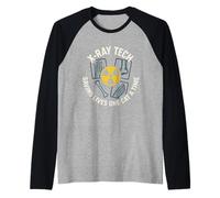 X-Ray Tech Saving Lives One Cat At A Time Humor Radiología Camiseta Manga Raglan