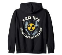 X-Ray Tech Saving Lives One Cat At A Time Humor Radiología Sudadera con Capucha