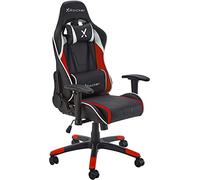 X-Rocker Agility - Silla compacta de eSports con respaldo alto para niños y adolescentes, reposabrazos 3D, cojín lumbar y cabeza, altura ajustable, piel sintética fácil de limpiar, color negro y rojo