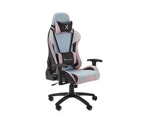 X-Rocker Agility Silla Gaming, Silla Ergonómica para Computadora con Respaldo Alto, Soporte Lumbar Ajustable y Reposabrazos, Altura Ajustable y Base Giratoria Silla de Oficina - Bubblegum Pink
