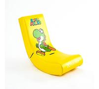 X Rocker Officially Licensed Nintendo Super Mario Bros Video Rocker Gaming Chair for Juniors, Folding Rocking Seat- Joy Collection (Yellow, Yoshi)