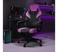 X-Rocker Tempest - Silla ergonómica para juegos de oficina con respaldo alto para adultos y adolescentes, asiento extra ancho, reposabrazos acolchado, altura ajustable, piel sintética fácil de limpiar