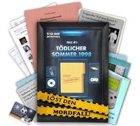 X-SCAPE Cold Case Detectives - UN Juego de Sala de Escape para el hogar - Caso 1 Verano Mortal 1998 - Resolver Casos Criminales realistas a Partir de 14 años - Juegos de Crimen para Adultos para 1-6