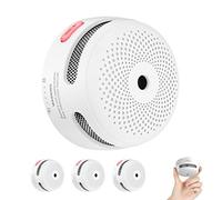 X-Sense 3 mini detectores de humo con batería de 10 años de duración, detector de humo, conforme a la norma EN 14604, detector de incendios con sensor fotoeléctrico, XS01