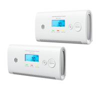 X-Sense Alarma de Monóxido de Carbono Portátil EN 50291, Detector de CO para Viajes, Autocaravana, Furgoneta Camper y Barco, Pantalla con Memoria de Pico, Pilas Reemplazables, XC0N-SR, 2 Uds.