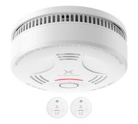 X-Sense Detector de Humo, Alarma de Incendio con Batería de 10 Años para el Hogar, Indicador LED y Botón de Silencio, Alarma de Humo con Batería, Conforma al Estándar EN 14604, SD11, 2 Piezas