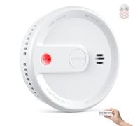 X-Sense Detector de humo con 10 años de vida útil de la batería, alarma de incendio magnética sin perforación, modo de espera sin parpadeo, ultrafino, botón de prueba/silencio, XS0G-SN, pack de 1