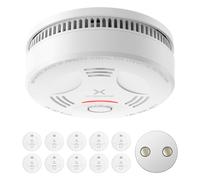 X-Sense Detector de humo con batería de 10 años y soporte magnético, certificado TÜV Rheinland, con función de silencio y autoprueba, SD11, juego de 10 unidades