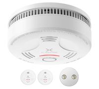 X-Sense Detector de humo con batería de 10 años y soporte magnético, detector de incendios, certificado TÜV Rheinland, con función de silencio y autoprueba, SD11, 2 unidades