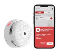 X-Sense - Detector de humo conectado con batería reemplazable, detector de humo Wi-FI conforme a la norma EN14604, notificaciones a través de la aplicación, paquete de 1