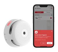 X-Sense - Detector de humo conectado con batería reemplazable, detector de humo Wi-FI conforme a la norma EN14604, notificaciones a través de la aplicación, paquete de 1