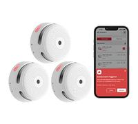 X-Sense - Detector de humo conectado con batería reemplazable, detector de humo Wi-FI conforme a la norma EN14604, notificaciones a través de la aplicación, lote de 3