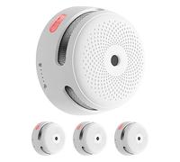 X-Sense Detector de Humo inalámbrico XS01-M, Compatible con X-Sense Home Security App, Modelo FS61, 85 dB de Alerta, Mini Detector de Humo y Fuego inalámbrico