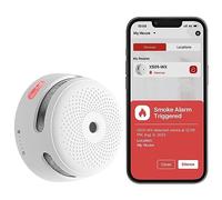 X-Sense Detector de Humo Wi-Fi Inteligente y Batería Reemplazable, Compatible con la Aplicación de X-Sense Home Security, Notificaciones en Tiempo Real, XS01-WX, 1 Pieza