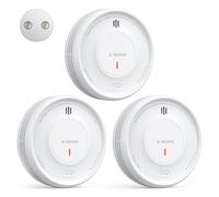 Detector de Humo Inteligente X-Sense con Montaje Magnético, Interconectado Inalámbrico, Batería Reemplazable de 10 Años, Función App Requiere Estación Base SBS50, Modelo XS0D-MR, 3 Unidad