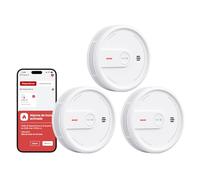 X-Sense Detector de Humo Inteligente para el Hogar, Vida Útil de 10 Años con Batería Reemplazable, Función Wi-Fi y App, Modo Nocturno, XS0E-iR, 3 Unidades