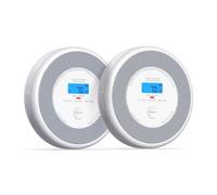 X-Sense Detector de Humo y Monóxido de Carbono, con Función de Alarma por Voz (no Compatible con Español, Solo con Inglés), no Compatible con la Aplicación ni con SBS50, XP0A-SR, 2 Unidades.