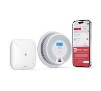 X-Sense Detector de Humo y Monóxido de Carbono Inteligente Combo 1 SC07-MR con 1 Estación Base SBS50, Compatible con X-Sense Home Security App, SC07-MR11