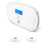 X-Sense Detector de monóxido de carbono, certificado TÜV Rheinland, sensor de 10 años, detector de CO con batería reemplazable y pantalla digital, detector de monóxido de carbono con botón de prueba