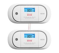 X-Sense Detector de monóxido de Carbono inalámbrico interconectado, Alarma de co alimentada por batería reemplazable con Memoria de Valor Pico, Cumple con el estándar EN 50291, XC01-WR, 2 Piezas