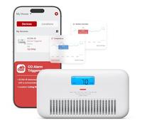 X-Sense Detector de Monóxido de Carbono y Termoigrómetro con WiFi y Alarma de Voz (Solo en Inglés, Alemán y Francés), XC0M-iR