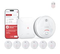 X-Sense Detectores de Humo Inteligentes con Estación Base SBS50, Sistema de Alarma Interconectado, Compatible con la App X-Sense, Modelos SD11-MR61