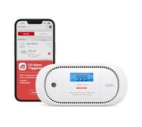 X-Sense El detector de monóxido de carbono funciona con la estación base SBS50, dispone de una pantalla LCD digital, una batería reemplazable, detector de CO con memoria de valor máximo, paquete de 1,