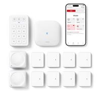 X-Sense Sistema de Alarma Wi-Fi con App para casa y apartamento, Alarma Inteligente con Sensor de Puerta y Ventana, Sensor de Movimiento, Teclado con botón de pánico, Incluye estación Base, AS12