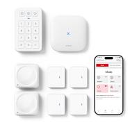 X-Sense Sistema de Alarma Wi-Fi con App para casa y apartamento, Alarma Inteligente con Sensor de Puerta y Ventana, Sensor de Movimiento, Teclado con botón de pánico, Incluye estación Base, AS08