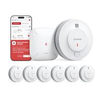X-Sense Smart SD19-MN61 SD19-MN61 - Detector de Humo inalámbrico (batería de 10 años y estación Base SBS50, 6 Unidades)