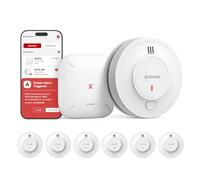 X-Sense Smart SD19-MN61 SD19-MN61 - Detector de Humo inalámbrico (batería de 10 años y estación Base SBS50, 6 Unidades)
