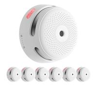 X-Sense XS01-M - Detector de humo WiFi inalámbrico compatible con FS31/FS61/FS121, estación base SBS50 y aplicación de seguridad para el hogar X-Sense, señal de advertencia de 85 dB, mini detector de