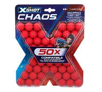 X-Shot - Pack de munición oficial X-Shot Chaos (46275): 50 pelotas de gomaespuma de 2,3 cm, para mayores de 14 años
