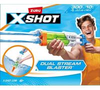 X-Shot Pistola de agua Small Quad Stream Blaster con dos cañones, modelos surtidos (13.2x40.2x5.3 cm)