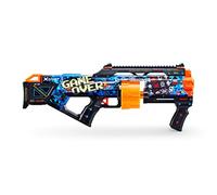 XShot Skins Last Stand - Game Over - Pistola de Dardos con Cargador de Tambor, 16 Dardos y Aspecto único
