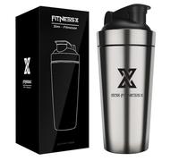 X SIM FITNESSX Sport Fitness Coctelera Proteínas Capacidad 700 ml, de Acero inoxidable