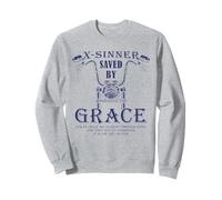 X-Sinner Saved by Grace Verse: Christian Faith Motorcycle Sudadera
