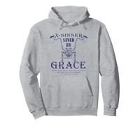 X-Sinner Saved by Grace Verse: Christian Faith Motorcycle Sudadera con Capucha