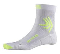 X-SOCKS Bike Pro Mid Socks Socks, Unisex Adulto, Arctic White/Phyton Yellow, 35-38
