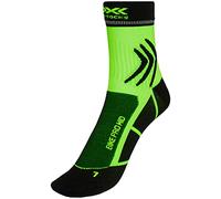 X-SOCKS Bike Pro Mid Socks Socks, Unisex Adulto, Opal Black/Amazonas Green, 35-38