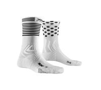 X-Socks Bike Race 4.0, Calcetines, Unisex adulto, Arctic White/Dot/Stripe, 42-44