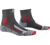 X-Socks Calcetines de corte bajo Unisex Trek, ideales para actividades al aire libre y excursiones prolongadas, mayor comodidad y protección contra ampollas - Antracita/Rojo, 42-44