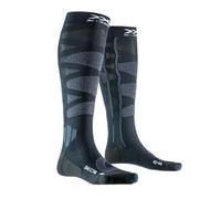 X-Socks Calcetines de esquí Ski Control 4.0 - para esquiadores avanzados y principiantes, con hilos de alta tecnología para mejorar el rendimiento y la seguridad - Negro/Carbón, 39-41