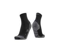 X-Socks Core Natural Ankle calcetines, Ideal para Correr, Ciclismo y Deportes de Invierno - Algodón Orgánico y Lyocell, Protección del Tendón de Aquiles y Articulaciones - Negro/carbón, 35-38