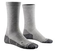 X-Socks Core Natural Crew calcetines - Mayor Rendimiento y Protección para Correr, Ciclismo y Deportes de Invierno con Mezcla de Algodón Orgánico Transpirable - Blanco Ártico/Gris Perla, 35-38