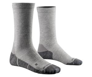 X-Socks Core Natural Crew calcetines - Mayor Rendimiento y Protección para Correr, Ciclismo y Deportes de Invierno con Mezcla de Algodón Orgánico Transpirable - Blanco Ártico/Gris Perla, 35-38