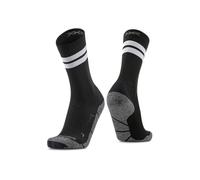 X-Socks Core Natural Graphics Crew calcetines - Mezcla de algodón orgánico y Lyocell para correr, ciclismo y deportes de invierno, transpirabilidad y protección contra lesiones - Negro/carbón, 45-47