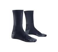 X-Socks Gravel Discover Crew calcetines - Calcetines funcionales de gama alta para ciclismo de grava, termorregulación mejorada, flujo de aire y protección multinivel - Negro/carbón, 39-41